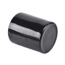 China 8oz 10 oz 12oz Solid Black Glass Candle Jar for Decoration manufacturer