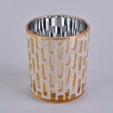 porcelana 8 oz 10 oz plata y oro galvanoplastia vela vidrio tarro fabricante