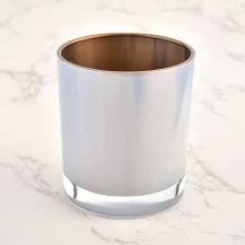 China 8oz 10oz custom glass candle jar gold inner candle vessel wholesale manufacturer