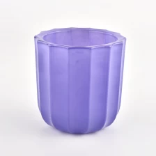 China 8oz 10oz newly design purple glass candle jar for wholesale manufacturer