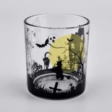 Cina Vasetti di candela in vetro decorativo 8oz all'ingrosso per Halloween produttore