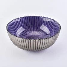 porcelana Recipiente para velas de vidrio de 8 oz con interior de color violeta fabricante