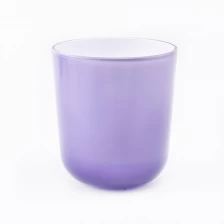 China 8oz pemegang lilin kaca ungu dengan bahagian bawah bulat pengilang