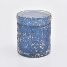Cina 9 oz Vasetti di candela in vetro con design di loto di lusso con coperchio produttore