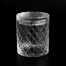 China 9oz transparente Glaskerze leere Gefäße mit Deckelgroßhändlern Hersteller