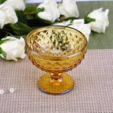 China Íon de Amber chapeamento do suporte de vela de vidro fabricante