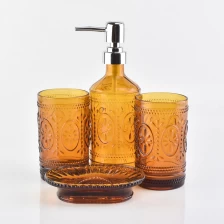Cina Bottiglie di vetro ambrato, bicchieri, portasapone per il bagno per l'hotel produttore