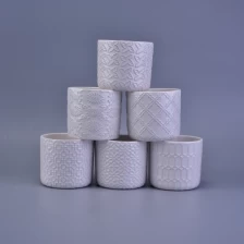 Chine Belle série de vitrages blancs faits à la main du support cnadle de ceramica fabricant