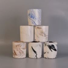 China Best seller marble style ceramic candle canister jars wholesale manufacturer