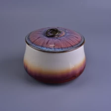 China Large ceramic circular candlestick with lid manufacturer