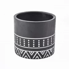 China Black Cement Candle Vessels Wholesale manufacturer