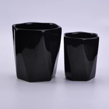 China Schwarze Keramik Kerzen Behälter Hersteller