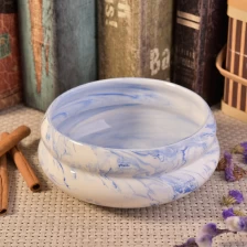 porcelana Azul de mármol cerámica vela titulares al por mayor fabricante