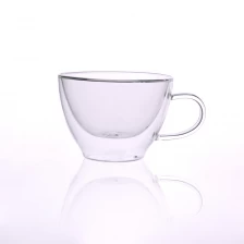 中国 Borosilicate double wall coffee cup メーカー
