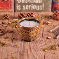 Chiny Brązowy Handmade Ceramic Candle Jar Chiny Dostawca producent