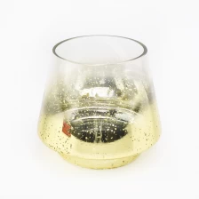 China Kerzenglas, Kerzenhalter aus Glas mit luxuriösem Quecksilber, der Gold verziert Hersteller