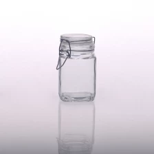 China Feijão doce frasco de vidro recipiente com tampa clipe fabricante