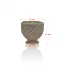 China Ceramic candle holder with different colors glazing manufacturer