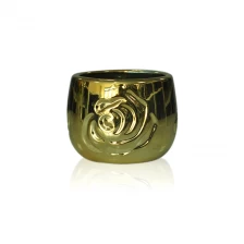 China Candle holder ceramic with gold plating manufacturer
