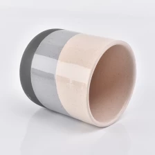 porcelana Portavelas de cerámica con pintura a mano de fondo redondo de 10oz. fabricante