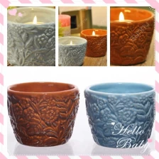 China Suporte de vela jarra de vela cerâmica fabricante