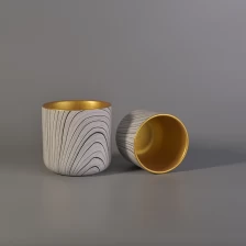 中国 Ceramic candle jars with water transfer printing 制造商