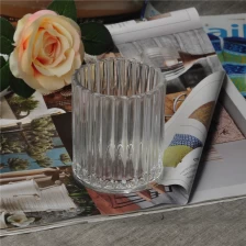 Cina Produttore cinese strisce verticali fornite semplice candela vaso di vetro produttore