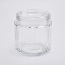 porcelana Candelabro de vidrio transparente con tapa de tarro de vela para hacer velas fabricante