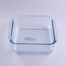 中国 ハンドルを持つ四角形皿ガラス プレートをオフに メーカー