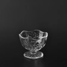 porcelana Clear candle holder with short stem fabricante