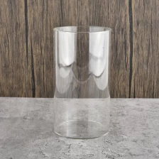 porcelana Jarra de vela de vidrio transparente grande fabricante