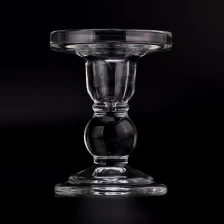 China Pilar de vidro transparente pilar conaguador cônico 58ml Candlestick de vidro fabricante