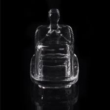 Chiny Namiot wyraźny kształt ręki zrobić Świecznik szklany z pokrywą producent