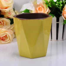 China Color container crystals of hexagonal ceramic candle manufacturer