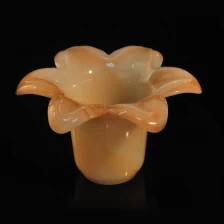 China Cor material de vidro da forma da flor castiçal fabricante
