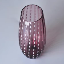 China Colored Decorative Mouth Blown Glass Candle Jar manufacturer