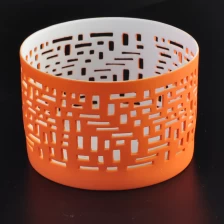 Cina Colored hollowed-out ceramic candle holder produttore