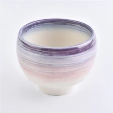 China Colorful ceramic candle jars Sunny design candle holder for home decoration manufacturer