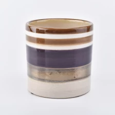 Chine Pot de bougie en céramique de cylindre coloré 580ml fabricant