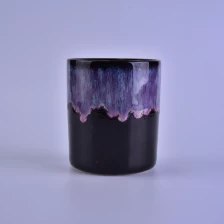 China Creative half transmutation glaze ceramic candle jar manufacturer