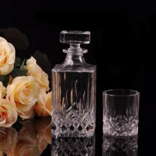China Crystal Clear Glass Candle Holder With Embossment manufacturer