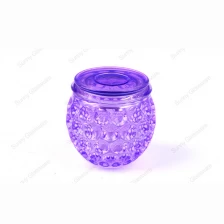 China Suporte de vela votiva bola de cristal de vidro com tampa fabricante