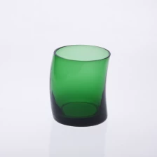 Cina Curved colored glass cup produttore