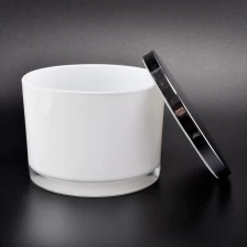 China Frasco feito sob encomenda da vela de vidro de 12 onças com tampas de prata fabricante