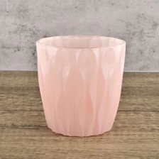 Chine Pots de bougie en verre de luxe de couleur rose élégant personnalisé pour la Saint-Valentin fabricant