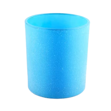 China Vasos de vela de velas de vidro azul de 8 onças de 8 onças de vidro fabricante