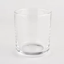 China Custom Logo round clear glass candle jar candle container manufacturer
