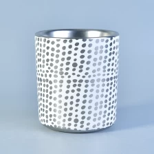 China Custom Matte Silver Finish Selections Ceramic Candle Jars manufacturer