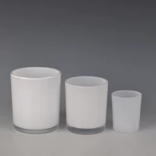 China Suporte de vela de vidro branco personalizado 6OZ 8OZ 10OZ fabricante
