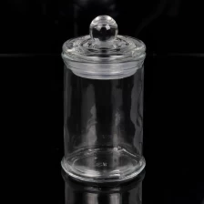 China custom made empty glass jar clear glass jars with lid manufacturer